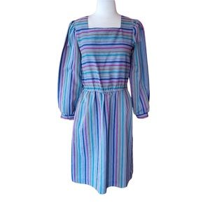 Late 1960s Kay‎ Windsor Multi-Color Sheath Dress